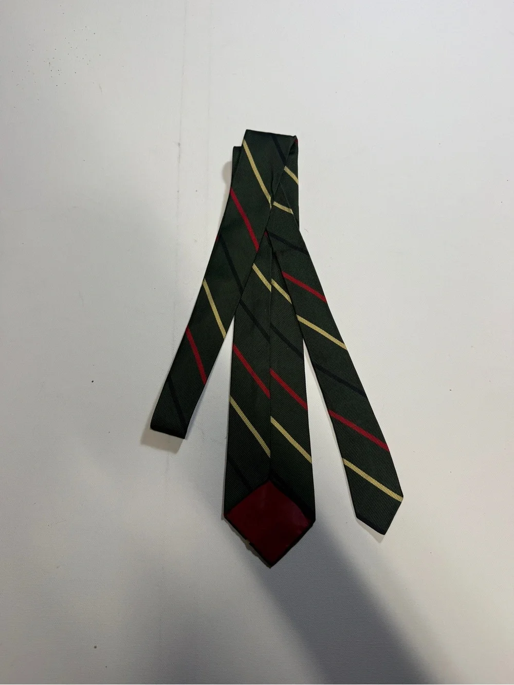 Men's Green Striped Silk Tie